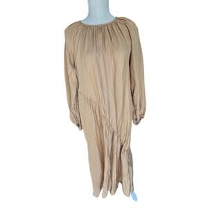 & Other Stories Tan Long Sleeve Maxi Dress XS